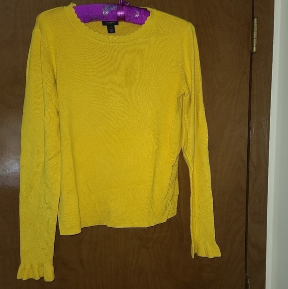 Halogen ruffle sleeve sweater sz m - Picture 1 of 5